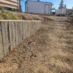 floating concrete steps exposed aggregate