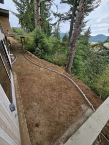 floating concrete steps exposed aggregate