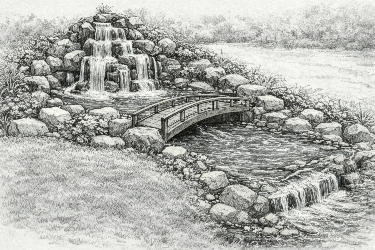 Water feature workshop design drawing